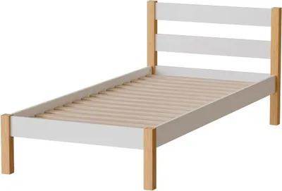Produktbild von Einzelbett 90x200 MONROA - Eiche/Weiß