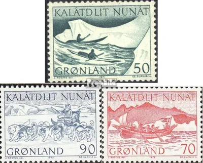 Produktbild von Briefmarken Dänemark - Grönland 1971 Mi 79,80,82 (kompl.Ausg.) postfrisch Postbeförderung