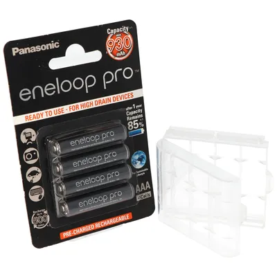 Zdjęcie produktu dla Akumulator Panasonic eneloop Pro Micro AAA NiMH 1,2 V, 900 mAh HR-4UWX 4 sztuki + pudełko
