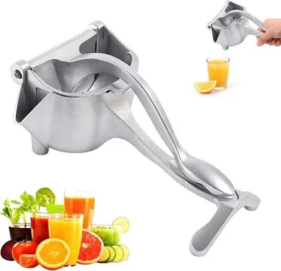 Produktbild von Citruspers-Upgrader - Ergonomisches Design - Leicht zu Reinigen - Für Apfel, Zitrone und Grapefruit - Aluminium - Einzelstück