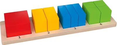 Produktbild von Playtive Holzpuzzle Montessori Geometrie 375261 Viereck