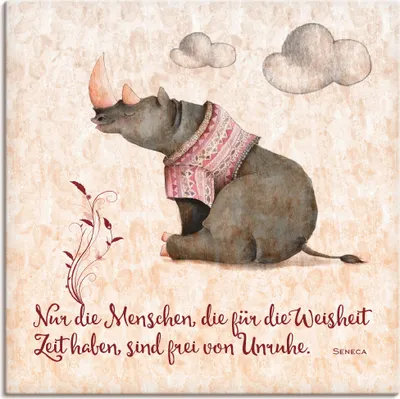 Produktbild von ARTland Leinwandbild Lebensweisheit Zeit Größe: 50x50 cm