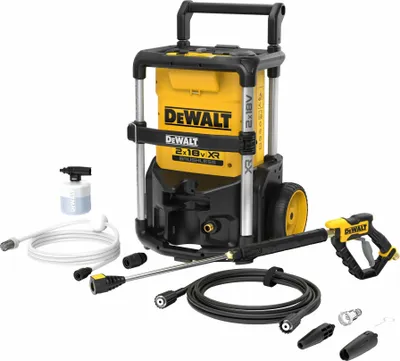 Produktbild von DeWALT Akku-Hochdruckreiniger DCMPW1600N-XJ 18V, Flächenreiniger 70 bis 110 Bar, 6m Hochdruckschlauch