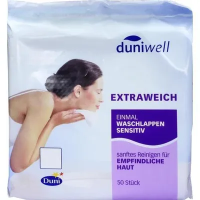 Produktbild von Duni Duniwell Einmal-Waschlappen Sensitiv, 50 Stück
