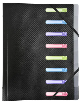 Obrázek produktu pro EXACOMPTA 56181E Organizér, DIN A4, PP, 8 přihrádek, černý