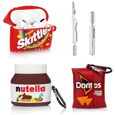 Produktbild von Famanu AirPods Pro 2/1 Hülle mit Reinigungsset - Niedliches Silikon Cartoon Design