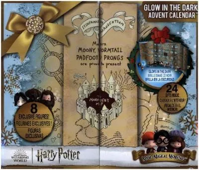 Produktbild von Wizarding World Harry Potter "Die Karte des Rumtreibers" Adventskalender 2024 mit 8 exklusiven Figuren und weiteren Überraschungen, Box, Freistehend, Mehrfarbig