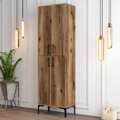Produktbild von Skye Decor, Berlin- Berlin A HCT, Nussbaumfarbe, Schuhschränke, 200x60x35 cm, 100% Melaminbeschichtete Partikelplatte