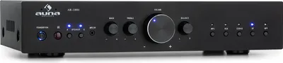 Produktbild von Auna Verstärker, HiFi Stereo Mini Verstärker, HiFi-Verstärker mit Bass & Treble Regler, 2 Kanal Audio-Verstärker, Stereo-Verstärker & Lautsprecher mit Fernbedienung & AUX Eingang, AV Receiver