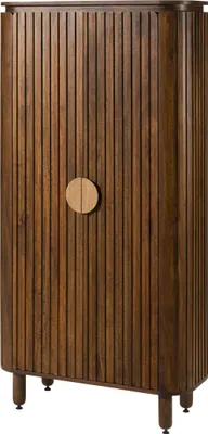 Image de MASSIVMOEBEL24 | Meuble de rangement en bois de Manguier 92x40x180 marron huilé KYOTO #116