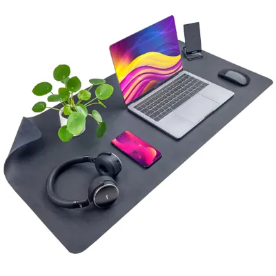 Obrázek produktu pro Ochranná podložka pod klávesnici a myš na stůl 90x45 cm, černá