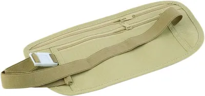 Imagen del producto de Cinturón para viajes, con cartera oculta, banda elástica ajustable, fabricado en nylon, ideal para viajes