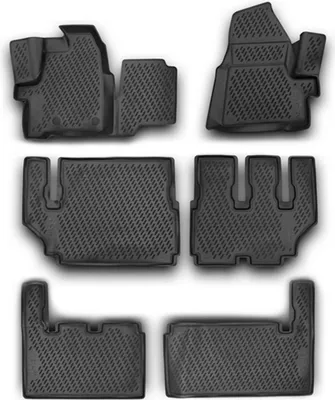 Zdjęcie produktu dla 2012-2024 Ford Tourneo Custom 6x dywaniki podłogowe TPE czarne 6 szt