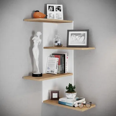 Produktbild von VCM Holzregal hängend | platzsparendes Regal | Maße:  H. 77 x B. 45 x T. 45 cm | Elegantes Regal hängend | Aufbewahrungsregal | Bücherregal | Wandboard - Regal Balos
