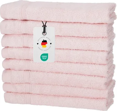 Produktbild von Gästehandtücher 30x50 cm im 8er Set - 450g/m2, Gästehandtuch Rosa