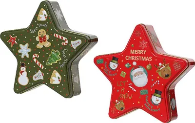 Produktbild von Keksdosen Set Weihnachten 2 Plätzchendosen Rot Grün Gebäckdosen Weihnachtsmotive