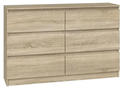 Produktbild von Topeshop M6 120 SON 2X3, Eiche, 6 Schublade(n), Partikelbord, Einfarbig, Modern, Partikelbord