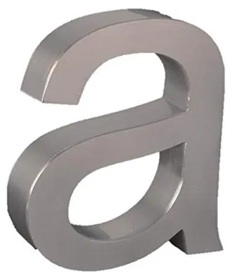 Productafbeelding van Huisnummer van roestvrij staal - 3D-design - Hoogte 20 cm