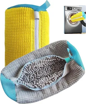 Produktbild von Famanu Schuhwaschbeutel Set - 2 platzsparende Beutel mit Reißverschluss
