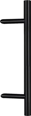 Produktbild von WeRo Haustürgriff Stangengriff mit schrägen Stützen schwarz Feinstruktur RAL 9005 Länge L:500 Achsmaß B:300mm