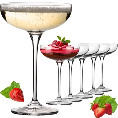 Produktbild von IMPERIAL Sektschalen 220ml "Havanna" Champagnergläser Set 6-Teilig Sektgläser aus Crystalline Glas Spülmaschinenfest