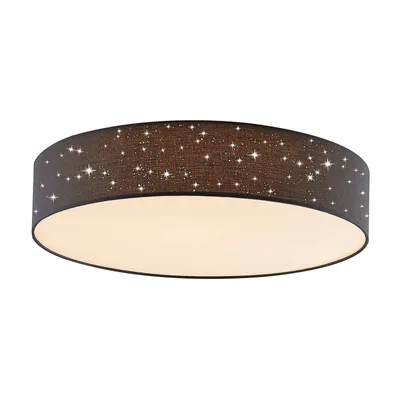 Produktbild von Lindby LED-Deckenlampe Ellamina, Ø 60 cm, anthrazit, Textil