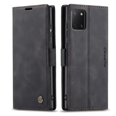 Obrázek produktu pro Galaxy Note 10 Lite Pouzdro, RetroPolyuretanKožené Pouzdro, Kapsy na Karty, Magnetické Uzavírání, Pouzdro s Funkcí Stojánku pro Samsung Galaxy Note 10 Lite černé
