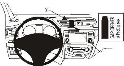 Produktbild von Brodit ProClip Fahrzeughalter 854993 - Mittelbefestigung - Nissan Rouge Sport 21-24, Nissan X-Trail 14-21, Nissan Rouge Sport 21-23 und weitere