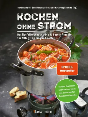 Produktbild von Kochen ohne Strom - Das Notfallkochbuch - Die 50 besten Rezepte für Alltag, Camping und Notfall