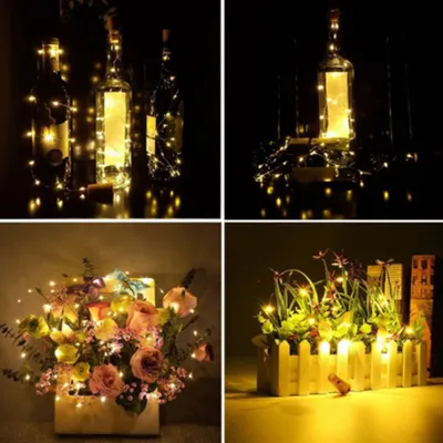 Zdjęcie produktu dla 20LED lampki z korka od butelki wina mini wodoodporny sznurek wróżki