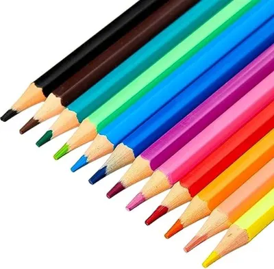 Obrázok produktu pre Farebné ceruzky – 12 rôznych farieb – bez dreva – sada 12 ks