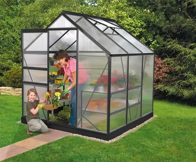 Produktbild von Gewächshaus Vitavia Venus 2500 Alu anthrazit 4mm HKP 2,5m²