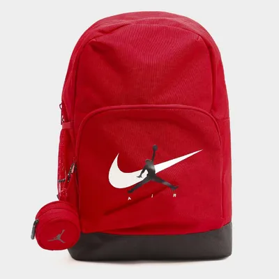 Produktbild von Sportlicher Schulrucksack Air Jordan, Modell: School Backpack Gym, Farbe: Rot + Etui - Artikelnummer: 9A9277-R78