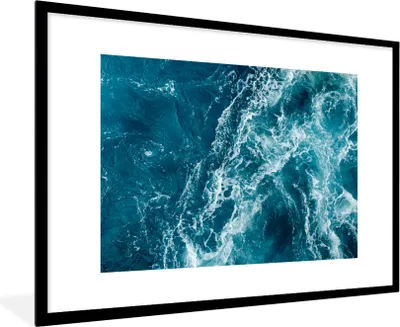 Produktbild von MuchoWow® MuchoWow® Gerahmtes Poster Meer - Wasser - Golf 90x60 cm - Poster mit zchwarzem Bilderrahmen - Wanddekoration - Fotos