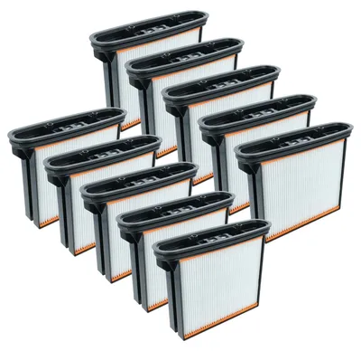 Produktbild von vhbw 10x Flachfaltenfilter F8 kompatibel mit Bosch GAS 25 L SFC, 50, 25, 50 M Industriestaubsauger Nass-/Trockensauger Staubsauger