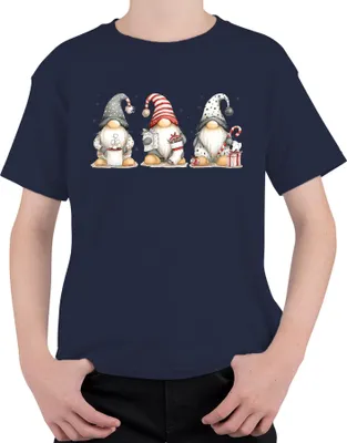 Produktbild von Weihnachtswichtel Gnome Geschenk Weihnachten Niedlich Uni Kinder T-Shirt, Navy, 152