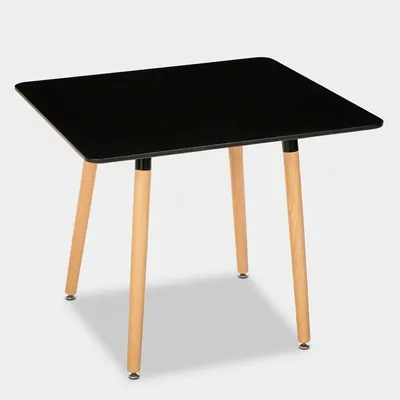 Produktbild von Quadratischer Tisch 80x80 in nordischem Design Holz für Küche Bar Restaurant Fern - Schwarz