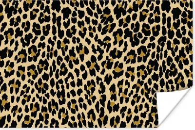 Produktbild von MuchoWow® Poster Leopardenmuster - Design - Gelb 60x40 cm - Schlafzimmerdekoration