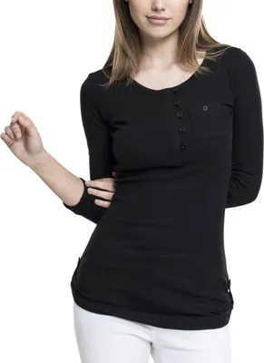 Immagine prodotto di Urban Classics Donna - RIB POCKET LUNGO manica lunga nero M