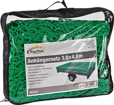 Anhängernetz Gepäcknetz Abdecknetz 4 x 3 m grün zur Ladungssicherung Hänger Ladegut Schutz Sicherung PKW LKW Anhänger Container Transport Logistik Netz günstig kaufen 397773 40254 4066986402548 Stabilo-Fachmarkt.de KesTek