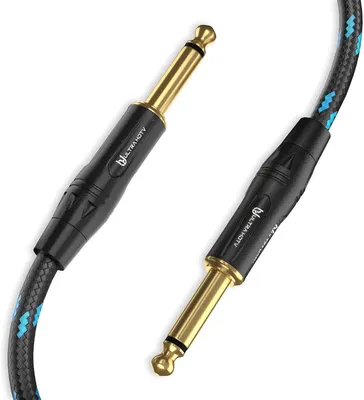 Image de Câble d'instrument Ultra HDTV Premium 6,35mm - 10 mètres de câble jack mono pour guitare avec prise jack 6,35 mm sur 6,35 mm