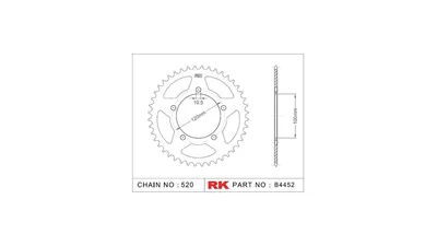 Produktbild von Rk Kettenrad 520 40z Stahl silber