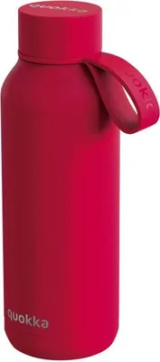 Produktbild von Quokka Solid, Edelstahlflasche / Thermoskanne mit Schlaufe Cherry Red, 510ml, 40185