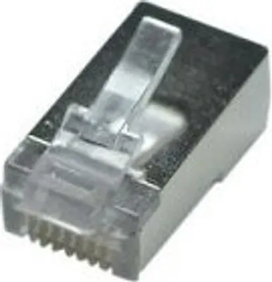 Produktbild von Goobay RJ45 Stecker, CAT 5e STP geschirmt - für Rundkabel, mit Einfädelhilfe