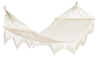 Productafbeelding van Hamuutje HAMAK, crèmekleurig, Cordoba, 200x150 cm, met standaard van 140 cm