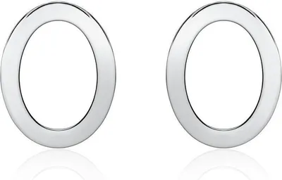 Produktbild von Unique Ohrstecker Ovale für Damen aus 14K Weißgold
