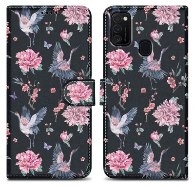 Obrázek produktu pro Cadorabo Protective Case for Samsung Galaxy M21 / M30s Case Design Black Pouzdro na mobilní telefon Kryt Pouzdro Magnetické pouzdro