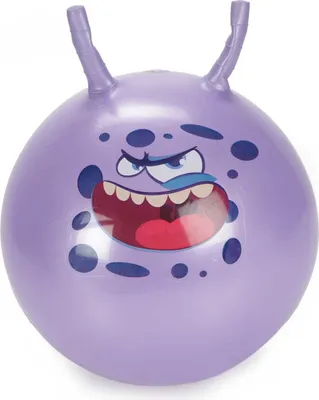 Produktbild von Hüpfball für Kinder mit lustigem Comic-Monster, Durchmesser ca. 45 cm, Tragkraft max. 50 kg, lila