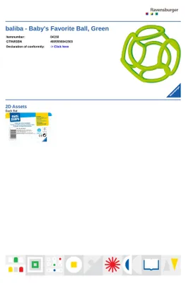 Obrázek produktu pro Ravensburger Flexible Ball, Kartón potažený plastem, Zelená