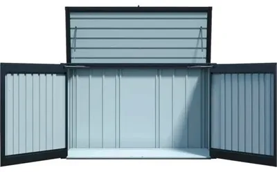 Produktbild von Fahrradgarage/Mülltonnenbox Konsta Metall inkl. Gasdruckfedern 220 x 95 x 132 cm schwarz-metallic
